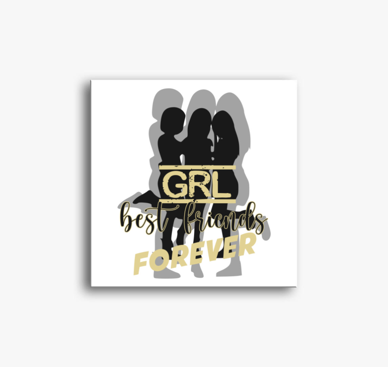 Lány barátos vászonkép