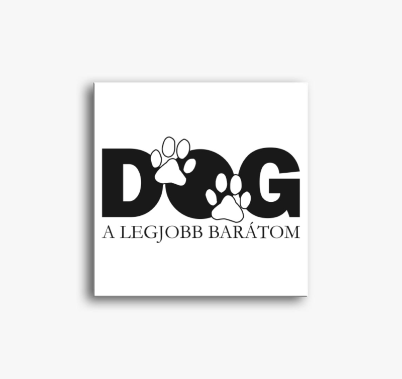 Kutya a barátom mintás vászonkép