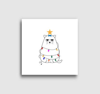 Grumpy cat karácsonyi vászonkép