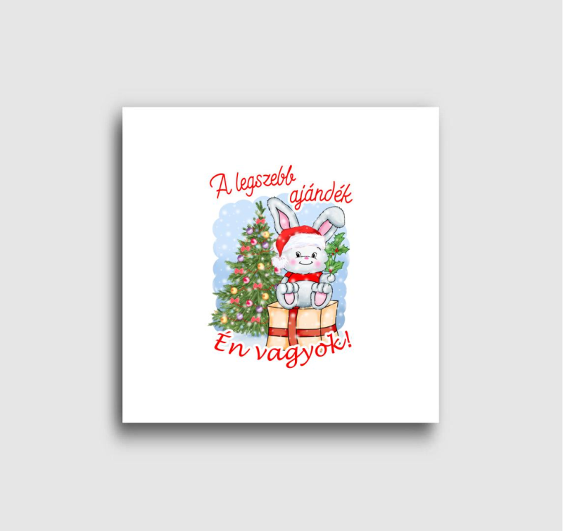 Legszebb ajándék én vagyok nyuszi gyerek vászonkép