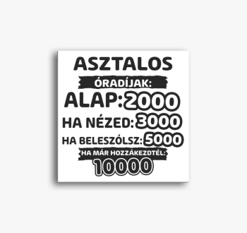 Asztalos óradíjak mu...