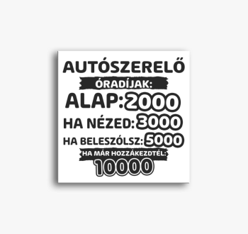 Autószerelő óradíjak...