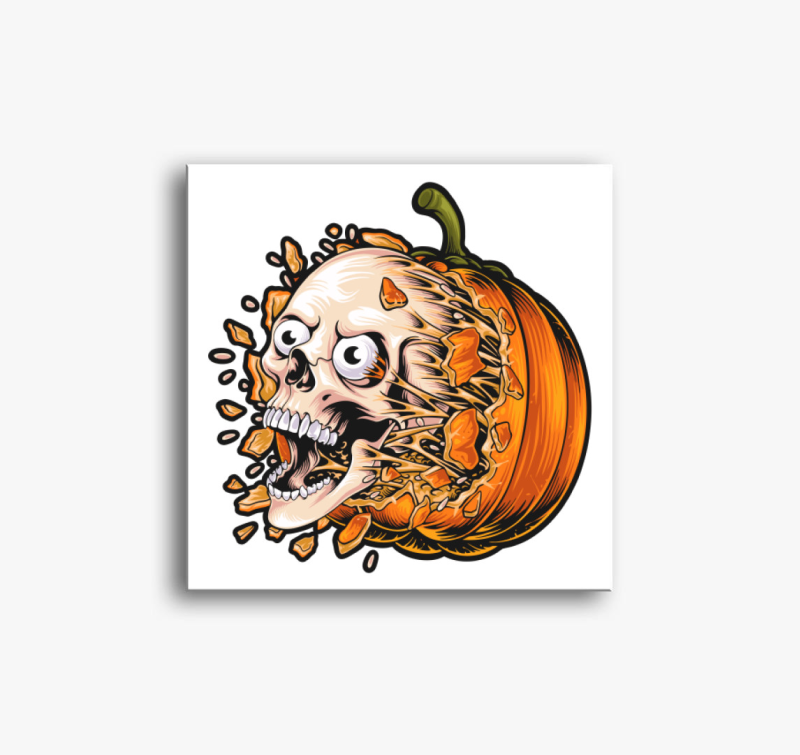 Ijesztő tökös Halloween vászonkép