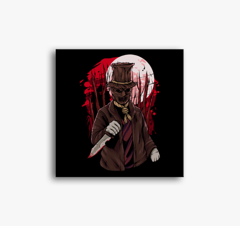 Halloween-i kalapos gyilkos vászonkép