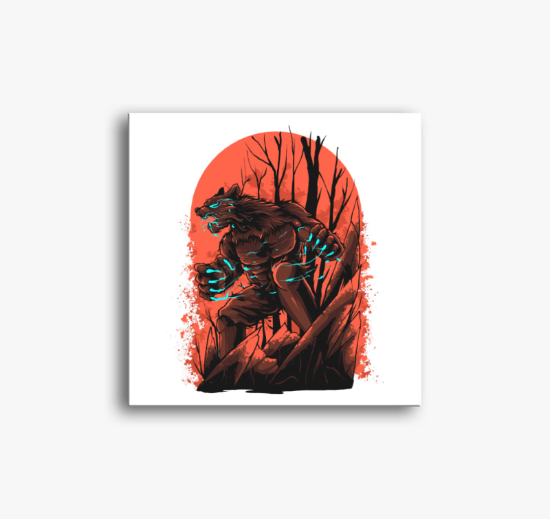 Farkasember vászonkép