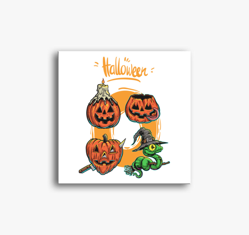 Halloween-i tökfejek vászonkép