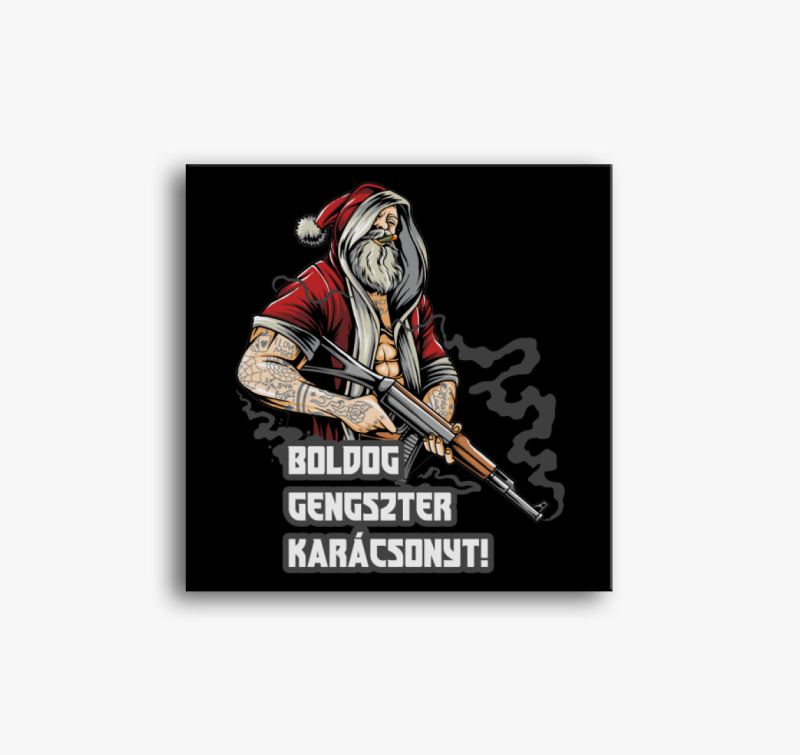 Boldog gengszter karácsonyt vászonkép