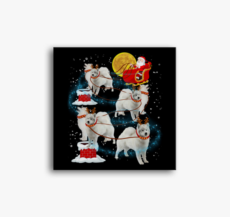 Mikulás kutyaszánon vászonkép