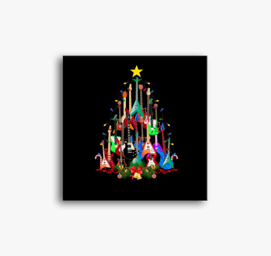 Gitár karácsonyfa vászonkép...