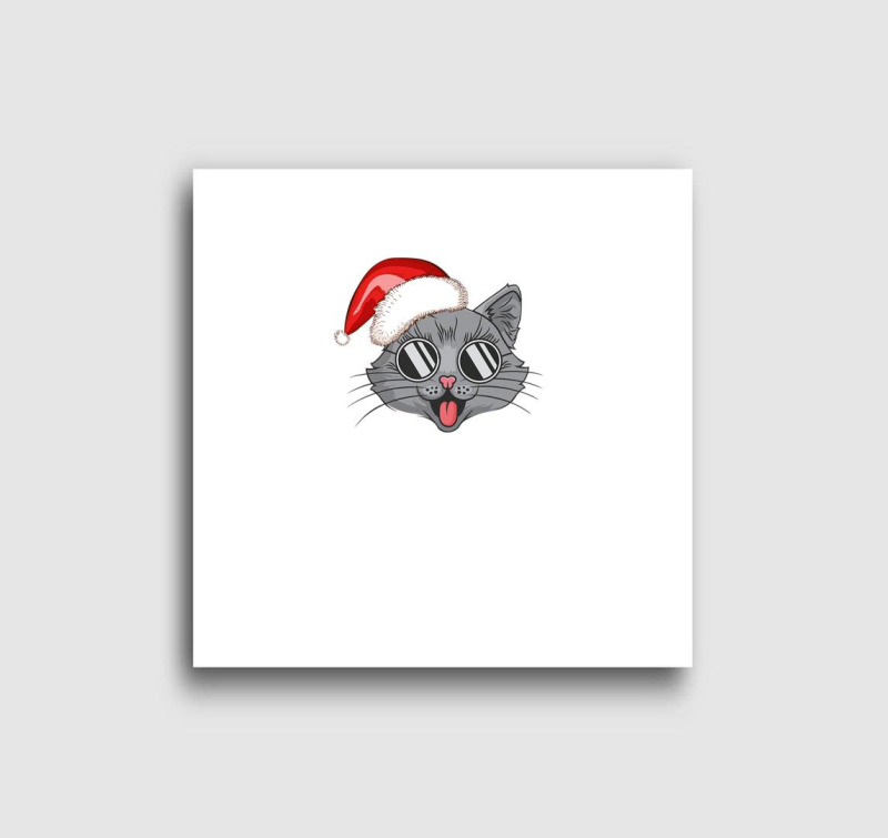 Boldog Macska karácsonyi vászonkép