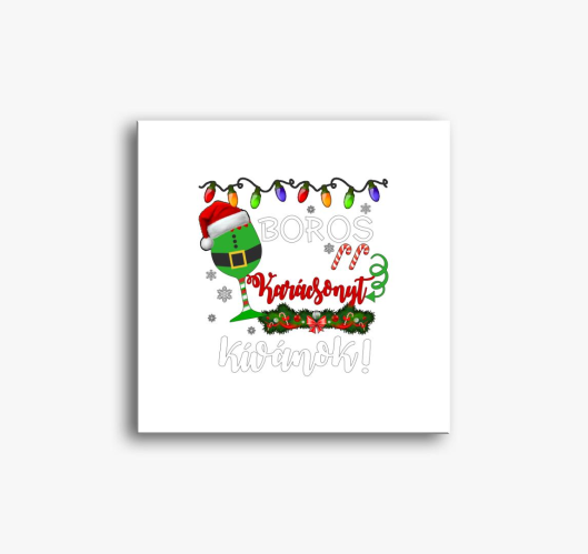 Boros karácsonyt kívánok vászo...