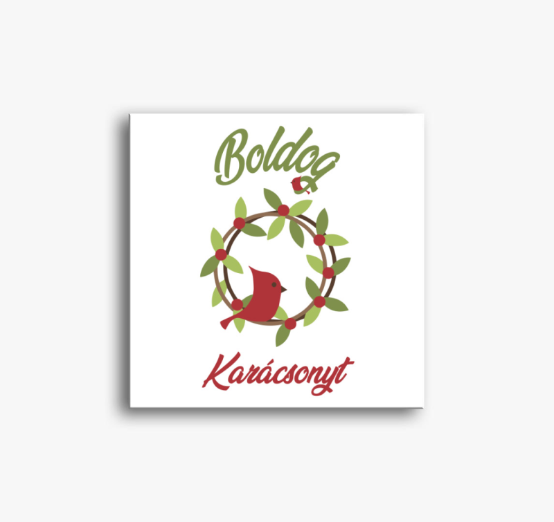 Madárkoszorú karácsonyi vászonkép
