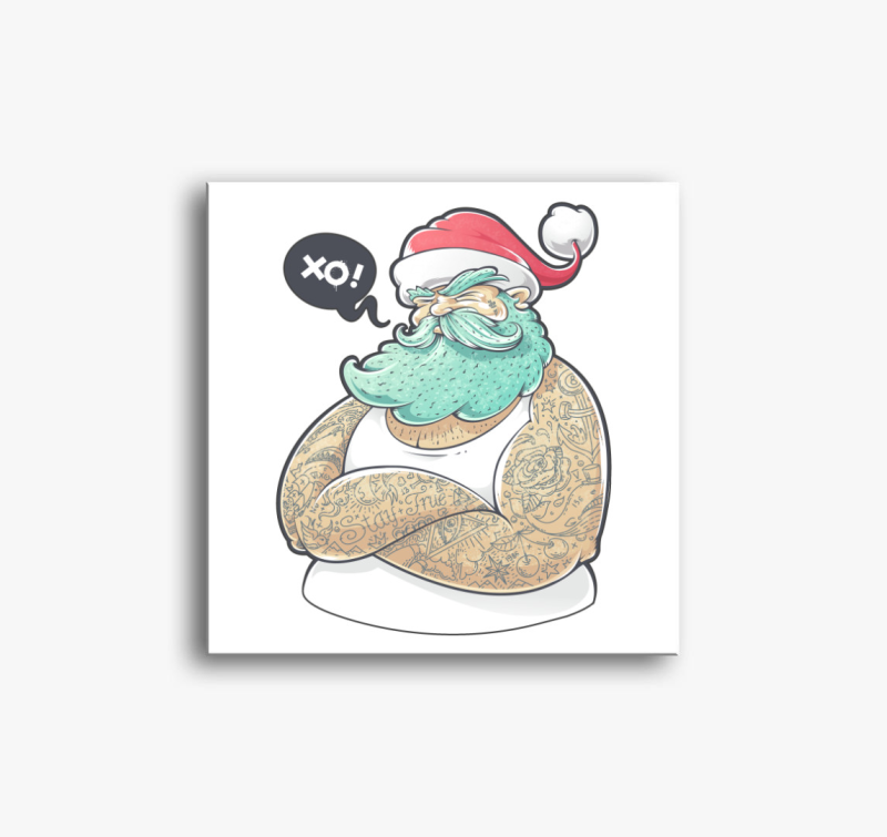 Tetovált mikulás vászonkép