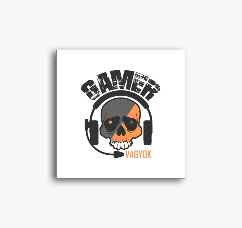 Gamer vagyok koponya vászonkép