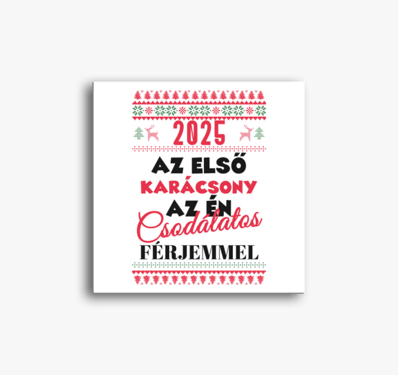 2022 az első karácsony az én csodálatos férjemmel karácsonyi páros szett vászonkép