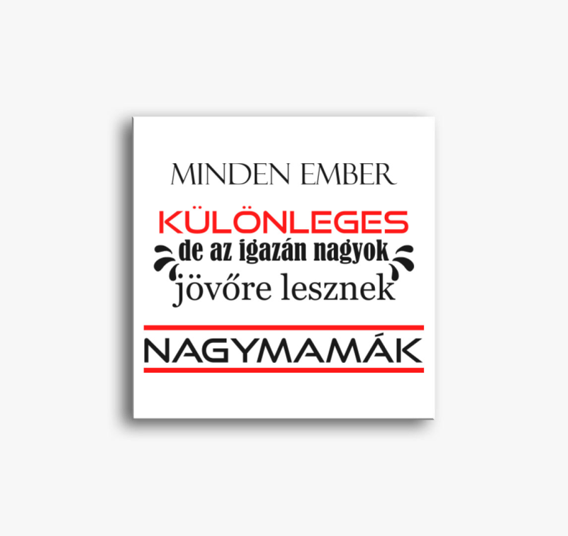 Különleges nagymama vászonkép