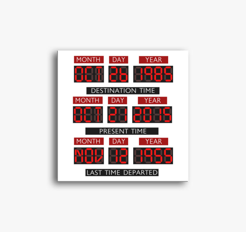 Vissza a jövőbe számlálós vászonkép