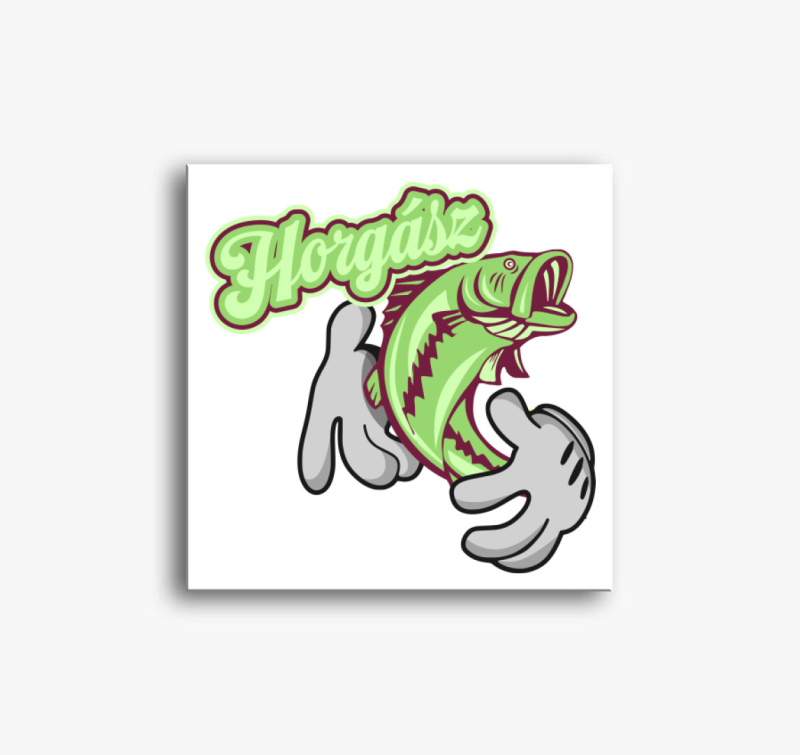 Comic horgász vászonkép