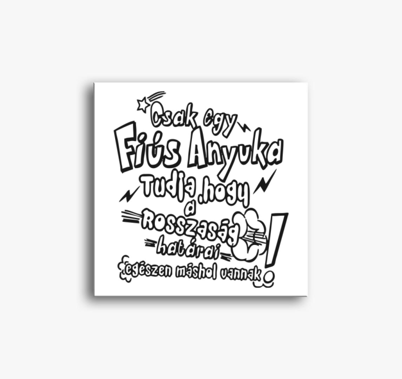 Csak egy fiús anyuka tudja vászonkép