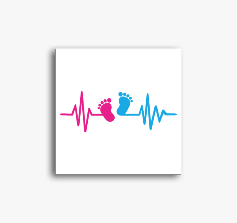 Baba lábak ekg babaváró vászonkép