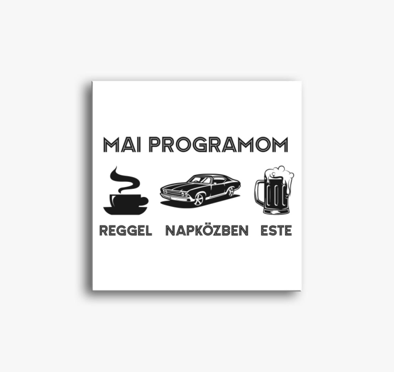 Napirend mai programom autózás vászonkép