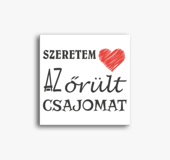 Szeretem az őrült csajomat páros vászonkép