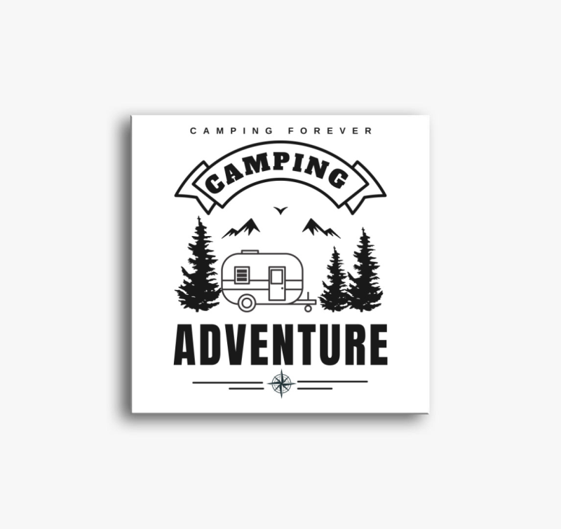 Lakókocsi camping adventure vászonkép