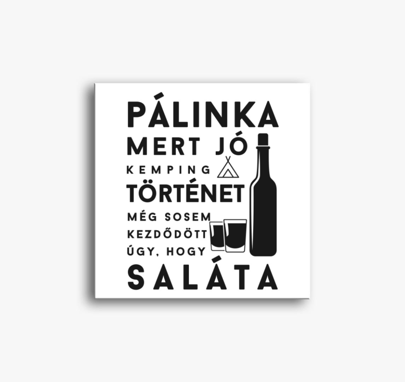 Pálinka, mert jó kemping történet nem kezdődik úgy, hogy saláta vászonkép