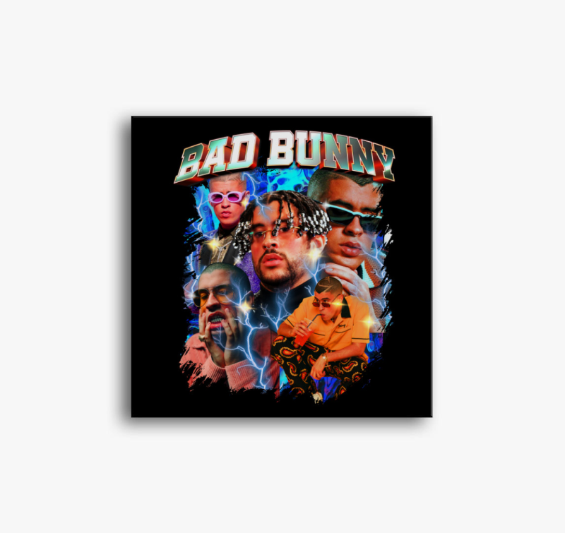 Bad Bunny rapper vászonkép