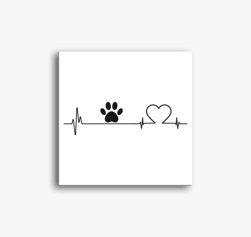 Kutya szívhang vászonkép