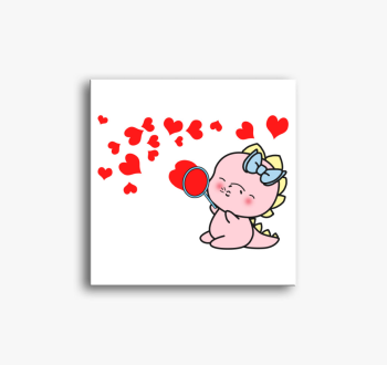 Dínó szívet fúj vász...