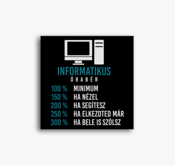 Informatikus órabér ...