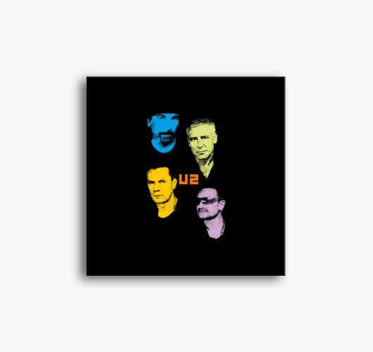 U2 bandatagok vászonkép