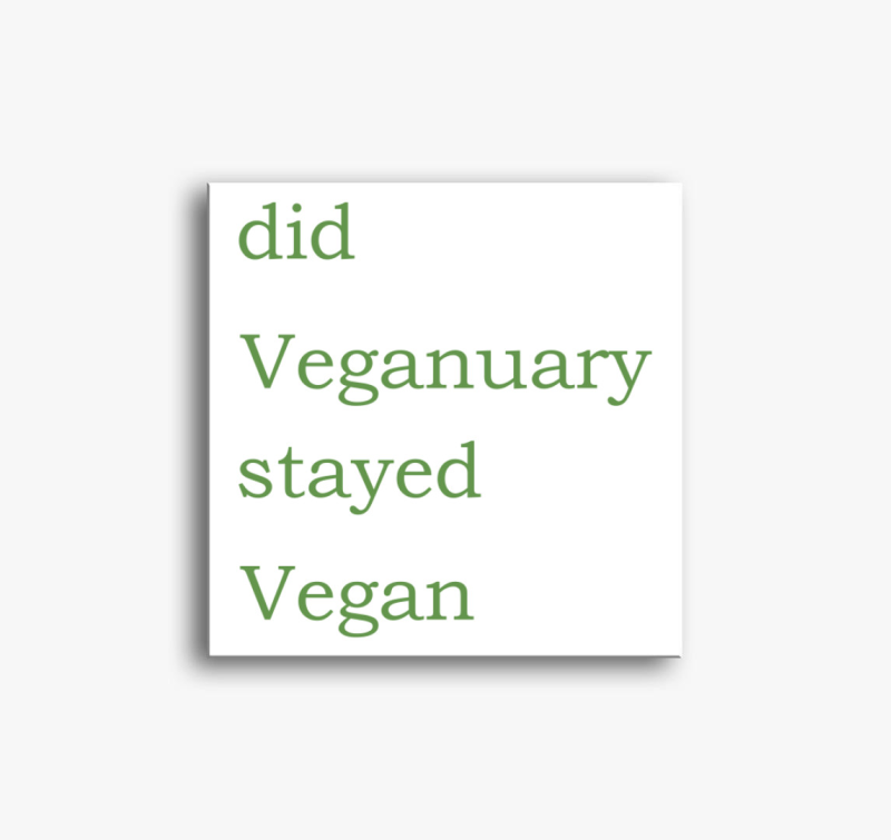 Did Veganuary (zöld betűs) vászonkép