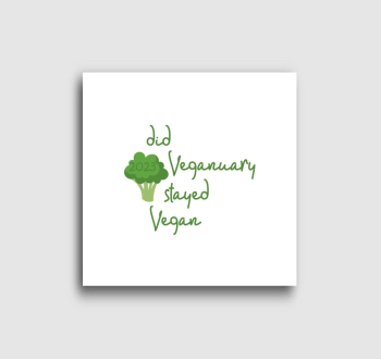 Did Veganuary 2023 brokkolis (zöld betűs) vászonkép