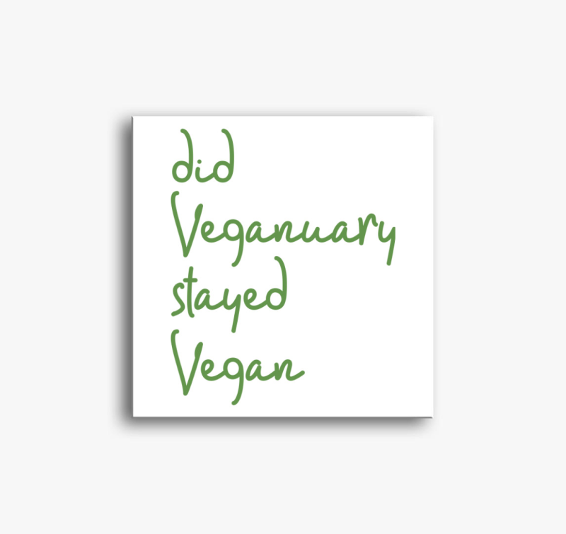 Did Veganuary (dőlt zöld betűs) vászonkép
