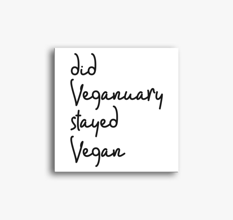 Did Veganuary (dőlt betűs) vászonkép