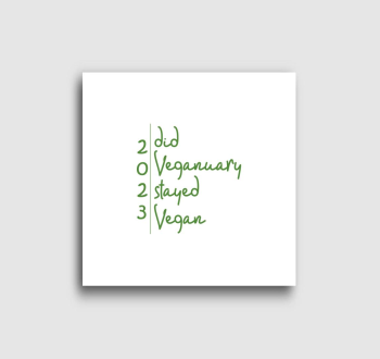 Did Veganuary 2023 (dőlt zöld betűs) vászonkép