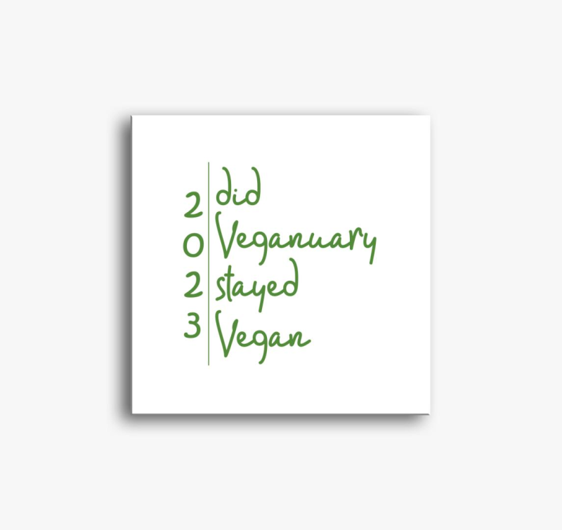 Did Veganuary 2023 (dőlt zöld betűs) vászonkép