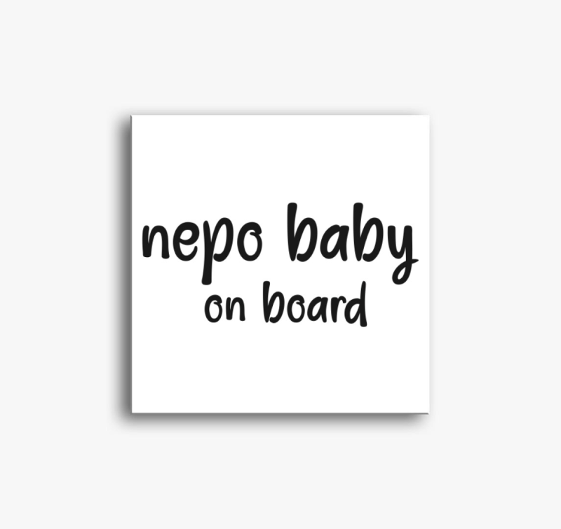 Nepo baby on board feliratos vászonkép