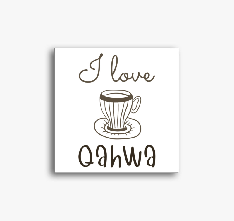 I love Qahwa - török/arab kávé vászonkép