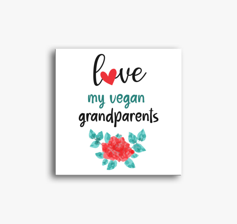 Love my Vegan Grandparents vászonkép