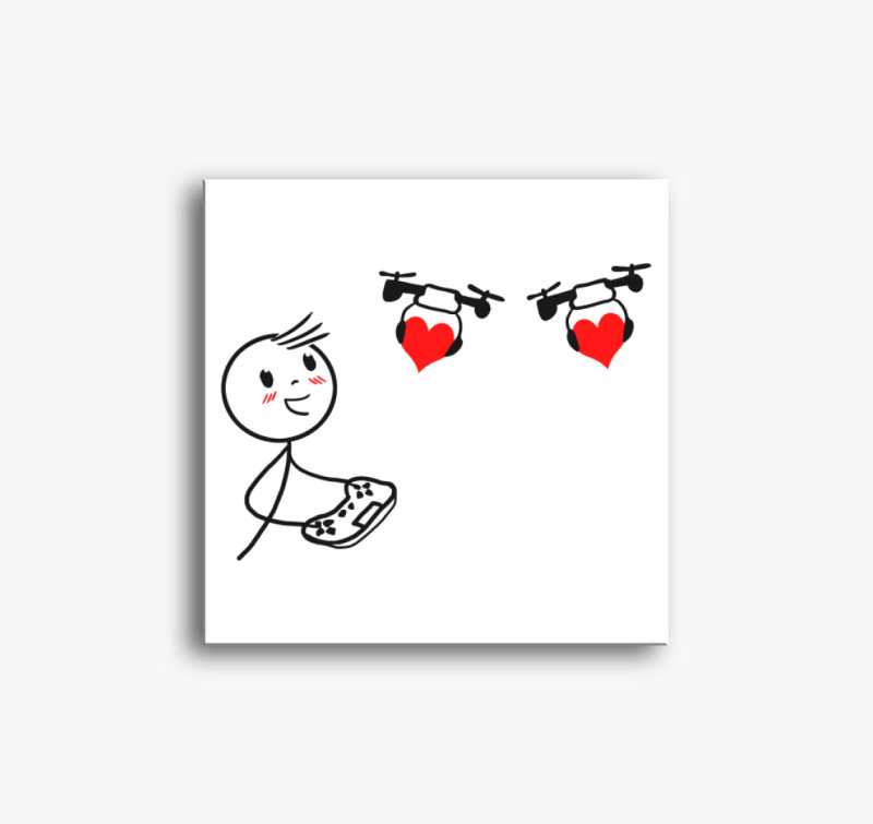 Szívdrón fiú páros vászonkép