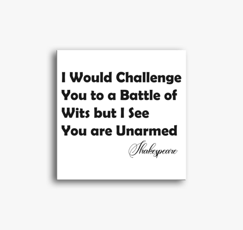Shakespeare Funny Battle of Wits vászonkép