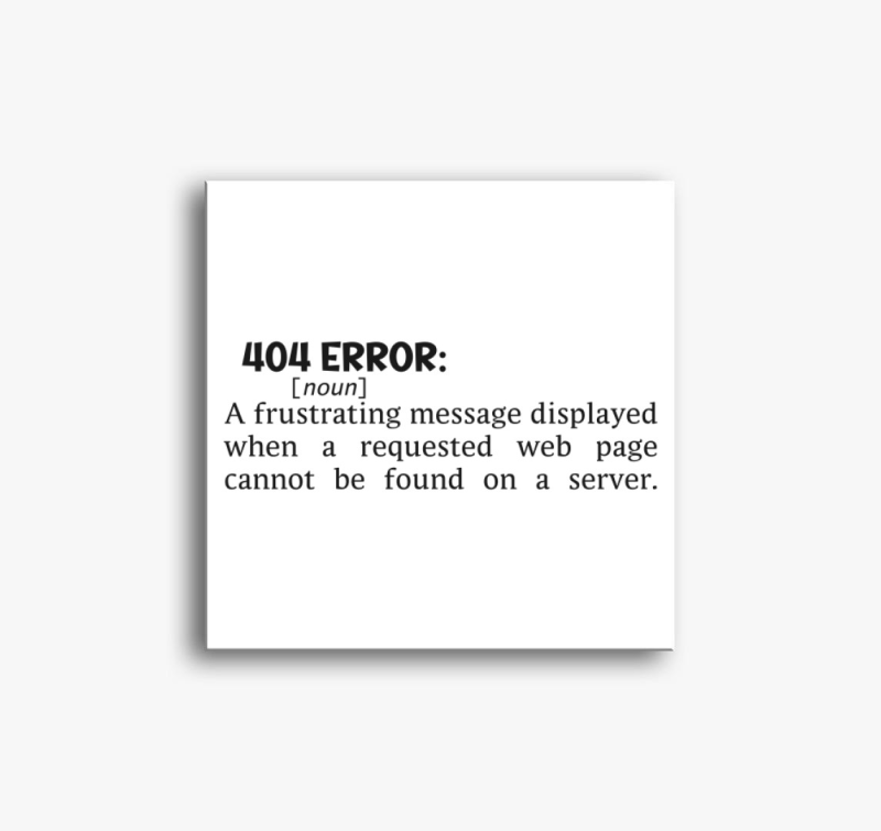 404 Error Dictionary vászonkép