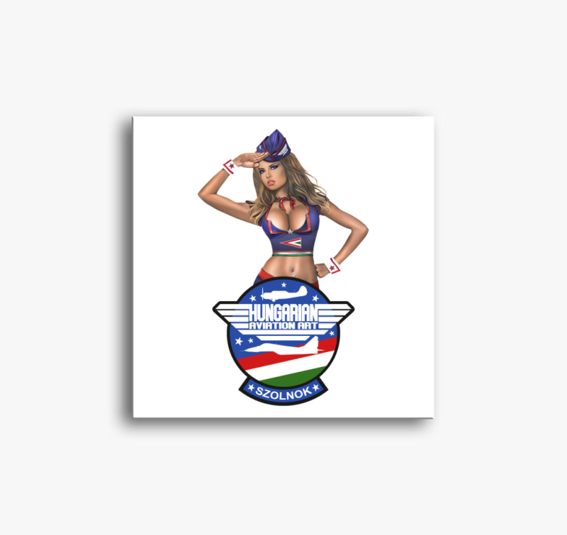 Hungarian Aviation Art Patch Girl vászonkép
