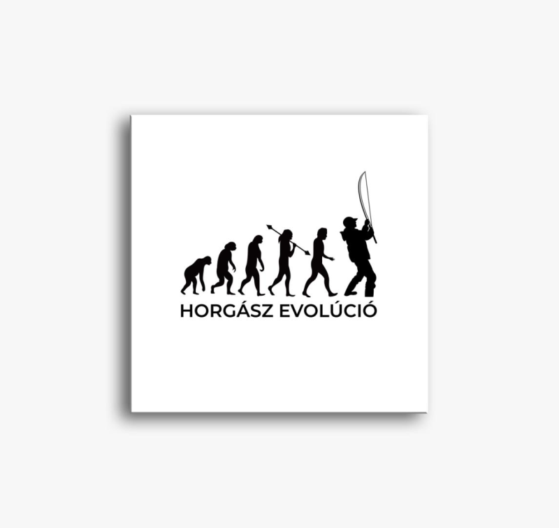 Horgász evolúció vászonkép