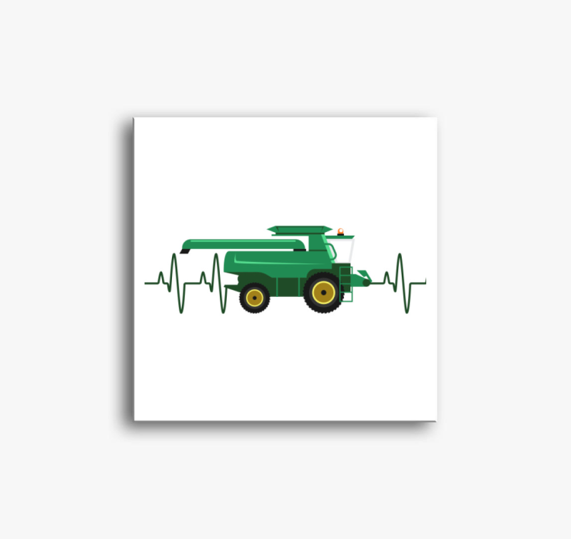 Kombájn ekg vászonkép