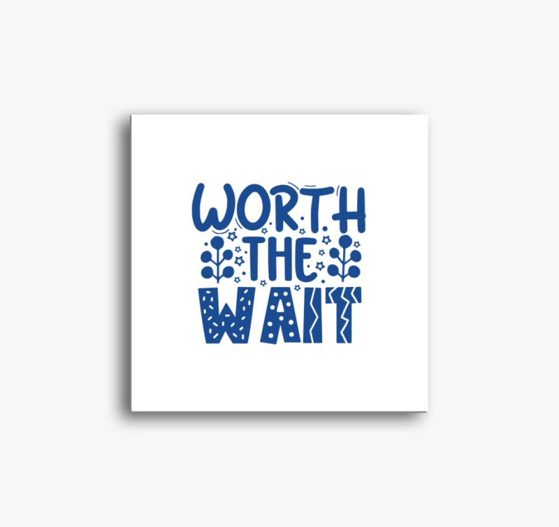 Megérte várni kék vászonkép