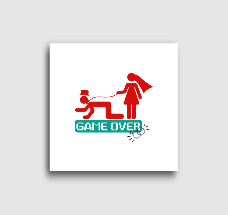 Game Over legénybúcsú vászonkép